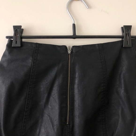 Free People Leather Mini Skirt - Picture 3 of 4